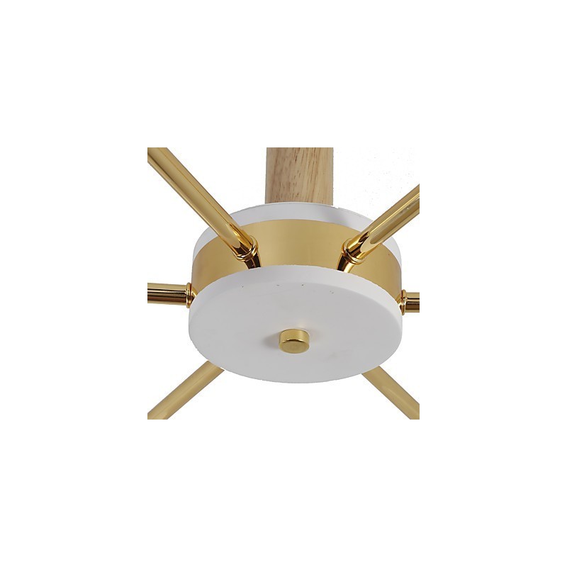 Lampadario mini a 4 luci E12/E14, metallo, catena regolabile