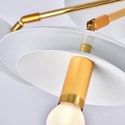 Lampadario mini a 4 luci E12/E14, metallo, catena regolabile