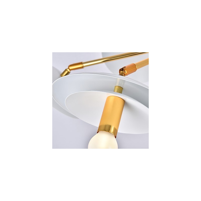 Lampadario mini a 4 luci E12/E14, metallo, catena regolabile