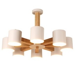 Lampadario a 8 luci in legno stile country tradizionale classico moderno contemporaneo vintage