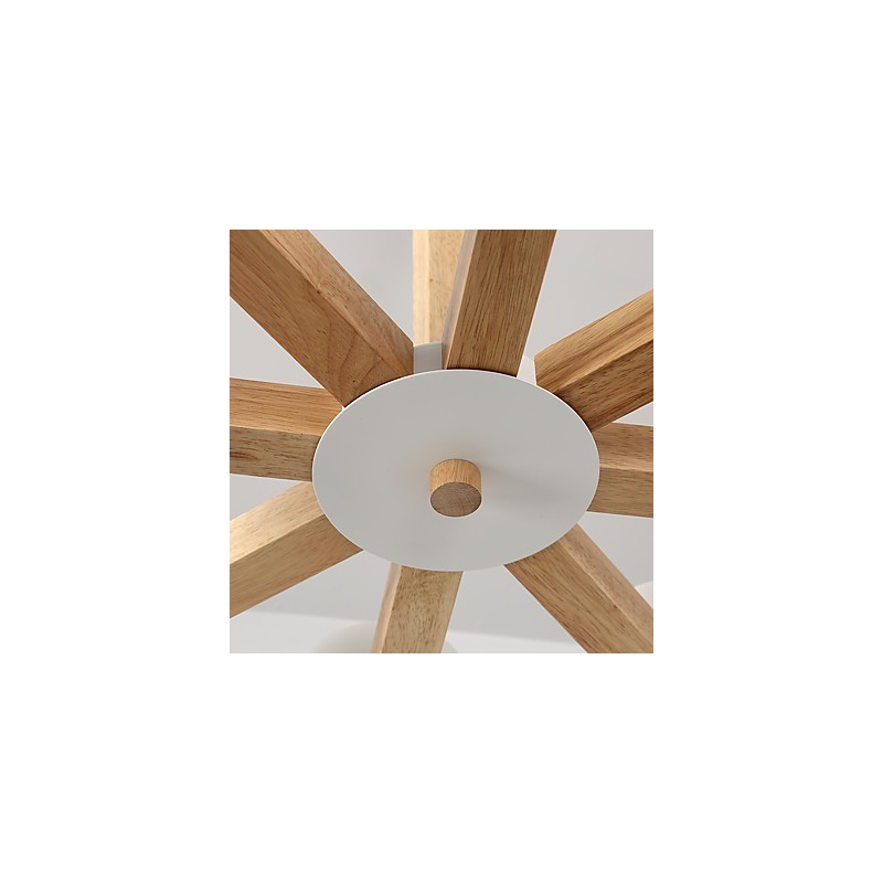 Lampadario a 8 luci in legno stile country tradizionale classico moderno contemporaneo vintage
