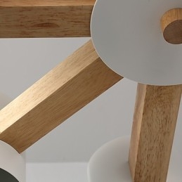 Lampadario a 8 luci in legno stile country tradizionale classico moderno contemporaneo vintage