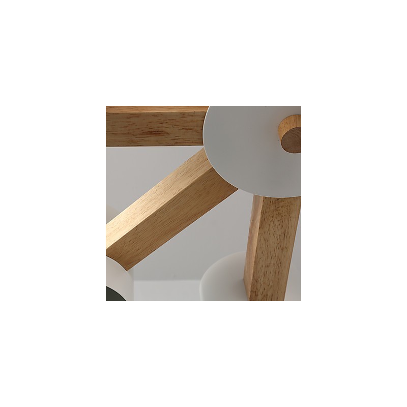 Lampadario a 8 luci in legno stile country tradizionale classico moderno contemporaneo vintage