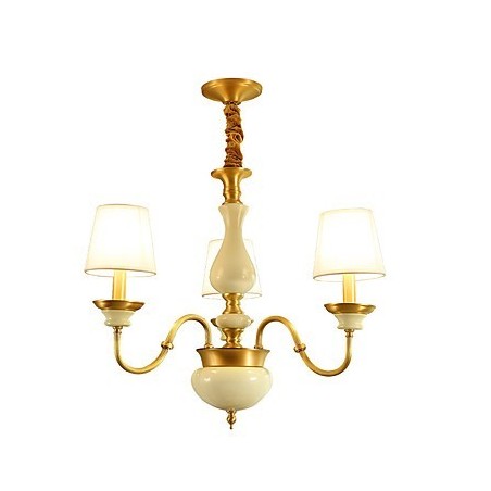 Lampadario in metallo con decorazioni in ceramica, stile country