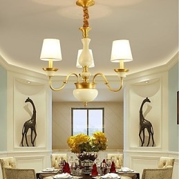 Lampadario in metallo con decorazioni in ceramica, stile country