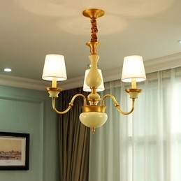 Lampadario in metallo con decorazioni in ceramica, stile country