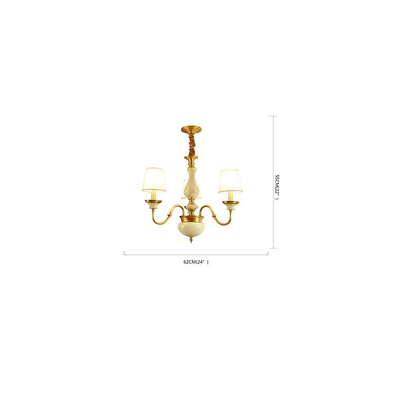Lampadario in metallo con decorazioni in ceramica, stile country