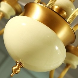 Lampadario in metallo con decorazioni in ceramica, stile country