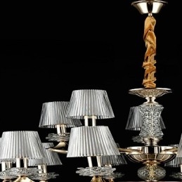 Lampadario in lega di zinco con cristallo, stile mini, 15 lampadine E12/E14