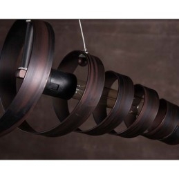 Lampadario industriale retrò in metallo, stile minimalista moderno, 77 cm