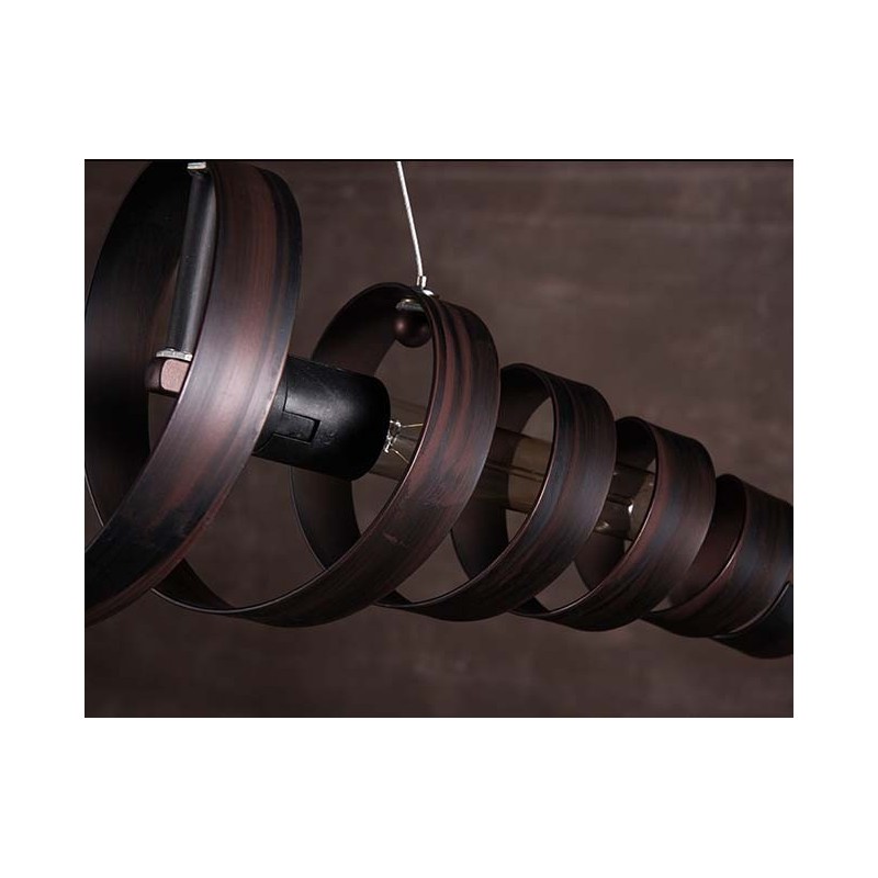 Lampadario industriale retrò in metallo, stile minimalista moderno, 77 cm