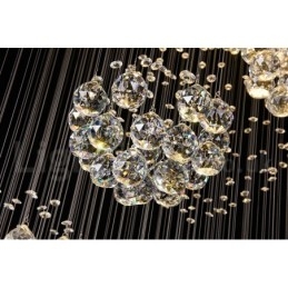 Lampadario a sospensione moderno in cristallo 5 m, 13 lampadine GU10