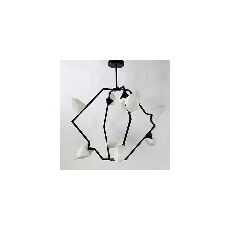 Lampadario moderno in metallo e vetro color pesca a 9 luci Canteen Decorate