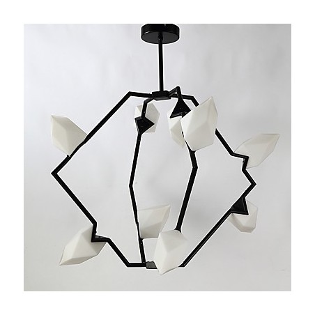 Lampadario moderno in metallo e vetro color pesca a 9 luci Canteen Decorate