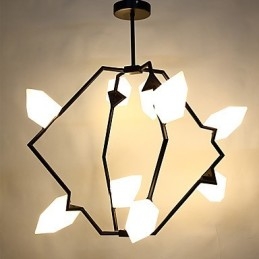 Lampadario moderno in metallo e vetro color pesca a 9 luci Canteen Decorate