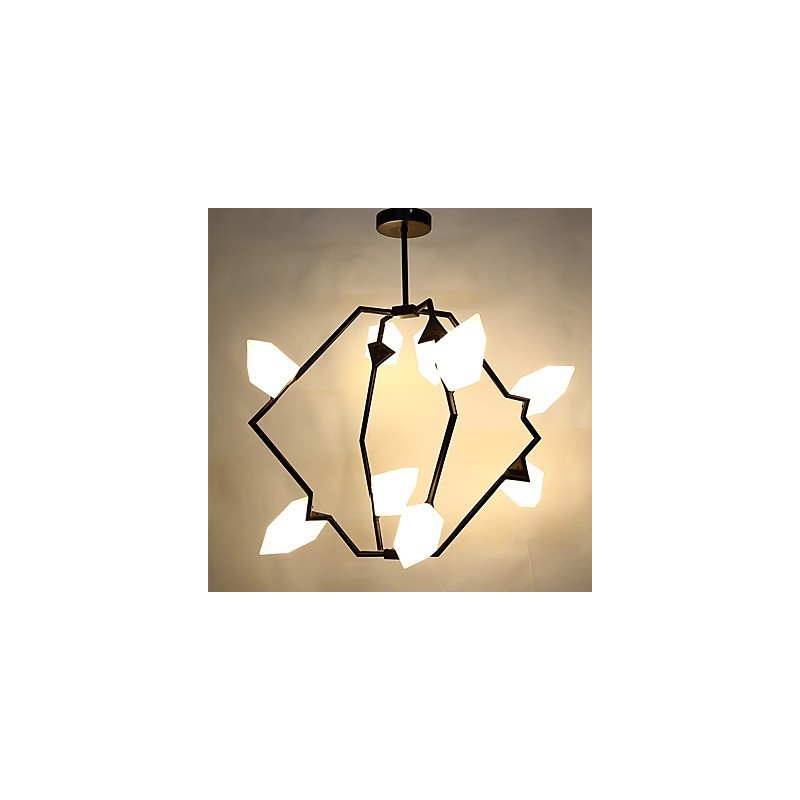 Lampadario moderno in metallo e vetro color pesca a 9 luci Canteen Decorate