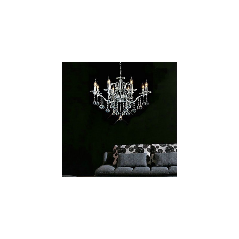 Lampadario in cristallo moderno a 8 luci