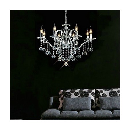 Lampadario in cristallo moderno a 8 luci