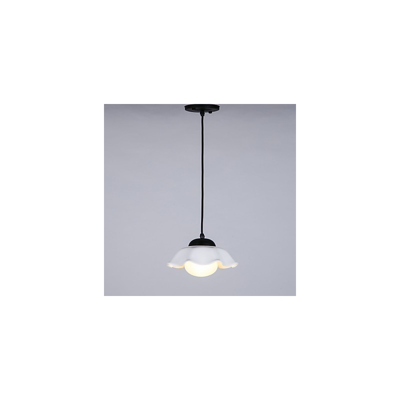 Lampadario rustico in metallo e ceramica 2 lampadine E26/E27