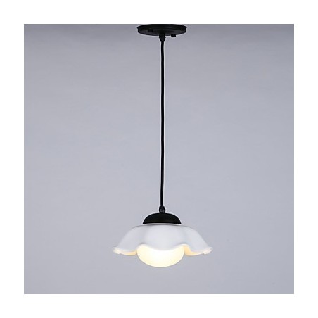 Lampadario rustico in metallo e ceramica 2 lampadine E26/E27