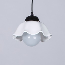 Lampadario rustico in metallo e ceramica 2 lampadine E26/E27