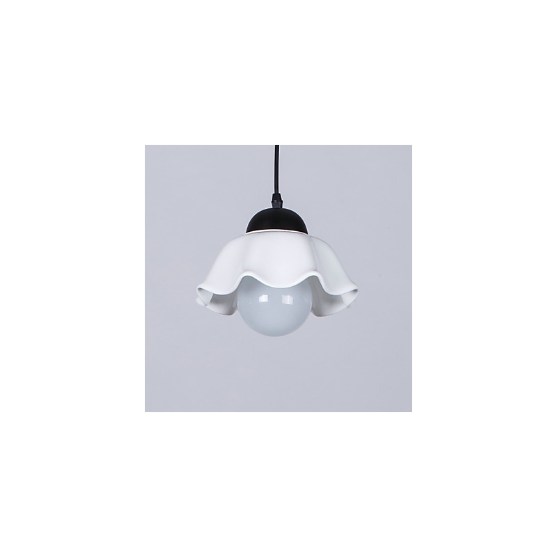 Lampadario rustico in metallo e ceramica 2 lampadine E26/E27