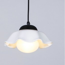 Lampadario rustico in metallo e ceramica 2 lampadine E26/E27