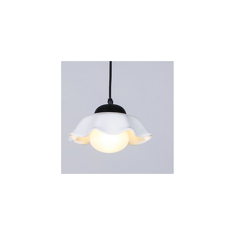Lampadario rustico in metallo e ceramica 2 lampadine E26/E27