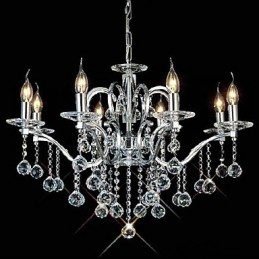 Lampadario in cristallo moderno a 8 luci