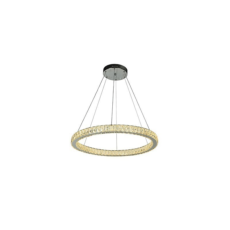 Lampada a sospensione ad anello dimmerabile con telecomando, lampadario moderno LED integrato
