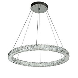 Lampada a sospensione ad anello dimmerabile con telecomando, lampadario moderno LED integrato