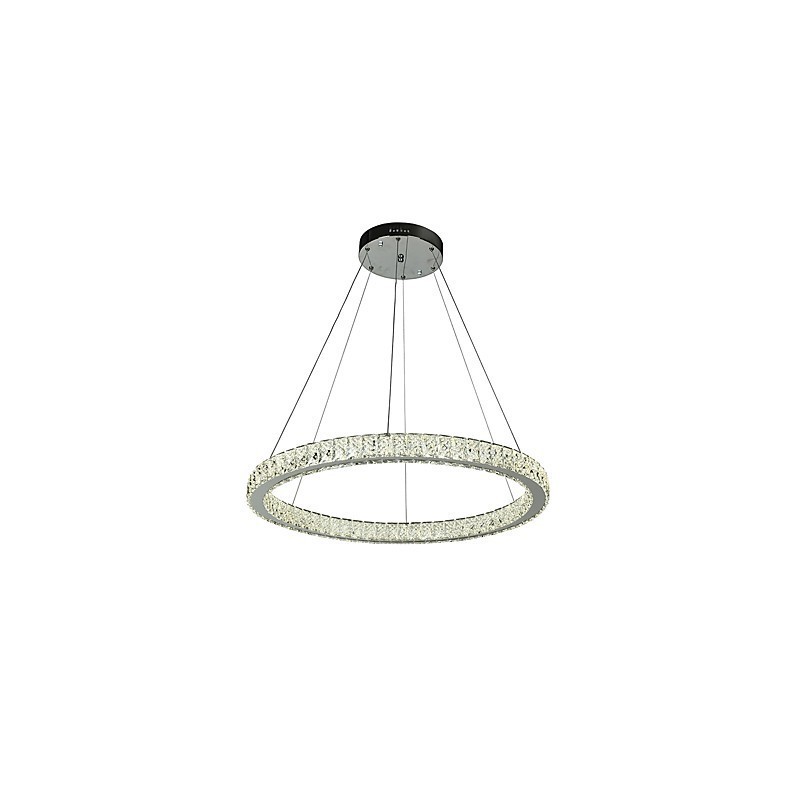 Lampada a sospensione ad anello dimmerabile con telecomando, lampadario moderno LED integrato