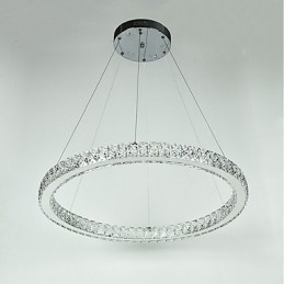 Lampada a sospensione ad anello dimmerabile con telecomando, lampadario moderno LED integrato