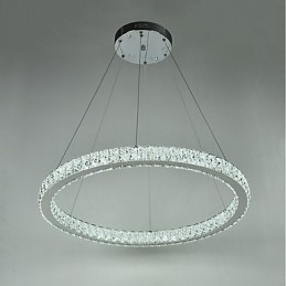 Lampada a sospensione ad anello dimmerabile con telecomando, lampadario moderno LED integrato