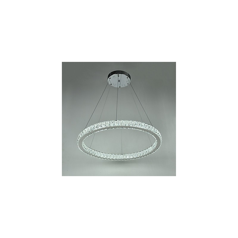 Lampada a sospensione ad anello dimmerabile con telecomando, lampadario moderno LED integrato