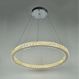 Lampada a sospensione ad anello dimmerabile con telecomando, lampadario moderno LED integrato