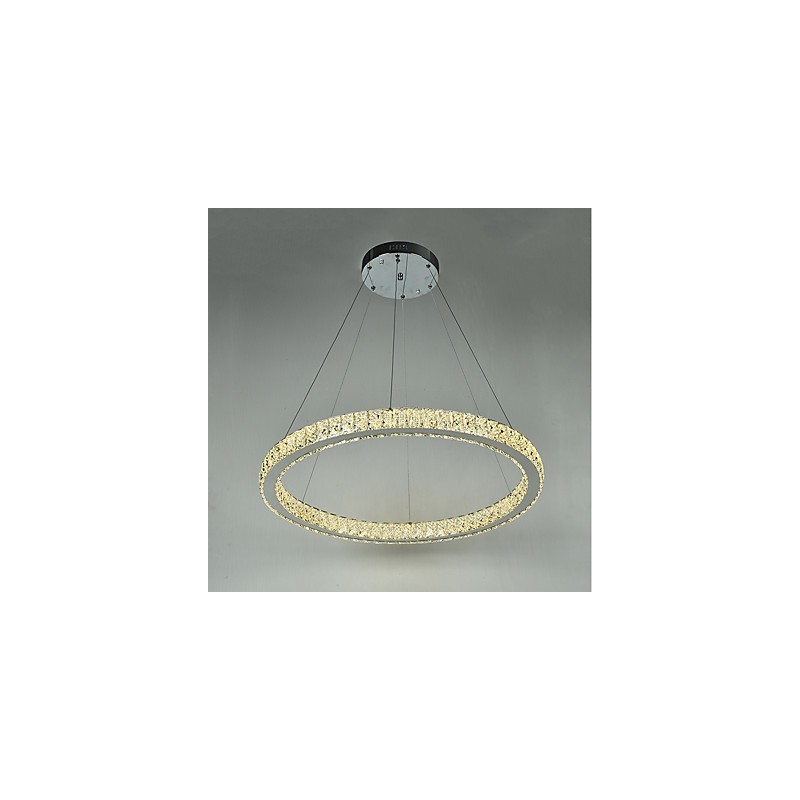 Lampada a sospensione ad anello dimmerabile con telecomando, lampadario moderno LED integrato