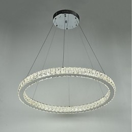 Lampada a sospensione ad anello dimmerabile con telecomando, lampadario moderno LED integrato
