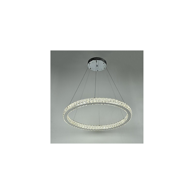 Lampada a sospensione ad anello dimmerabile con telecomando, lampadario moderno LED integrato
