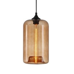 Lampadario a sospensione minimalista bottiglia 1 luce in ferro dipinto