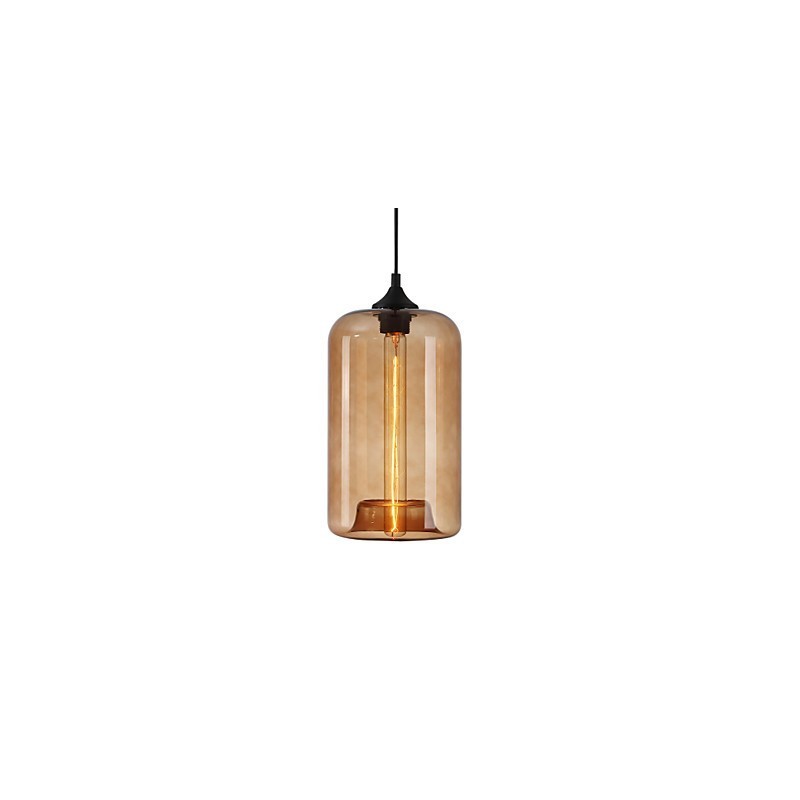 Lampadario a sospensione minimalista bottiglia 1 luce in ferro dipinto