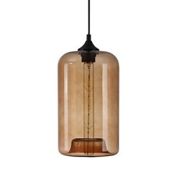 Lampadario a sospensione minimalista bottiglia 1 luce in ferro dipinto