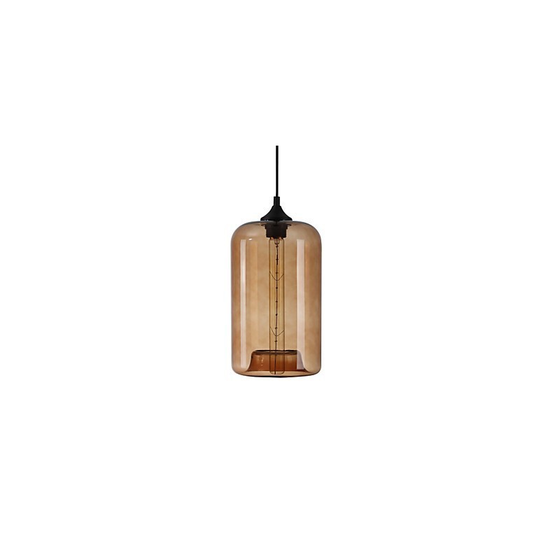 Lampadario a sospensione minimalista bottiglia 1 luce in ferro dipinto
