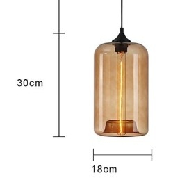 Lampadario a sospensione minimalista bottiglia 1 luce in ferro dipinto