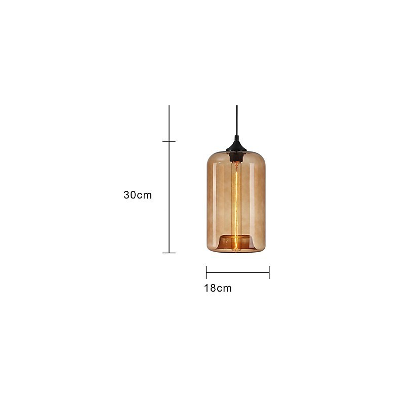 Lampadario a sospensione minimalista bottiglia 1 luce in ferro dipinto