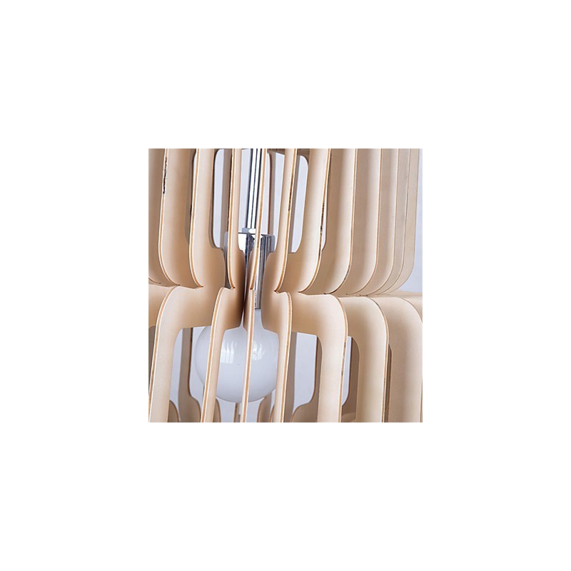Lampadario vintage in legno a 3 livelli