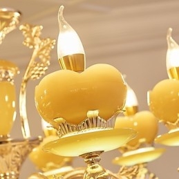 Lampadario classico in lega di zinco e cristallo
