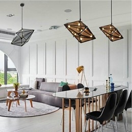 Lampadario classico retrò in metallo e vetro elettroplaccato