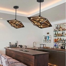 Lampadario classico retrò in metallo e vetro elettroplaccato