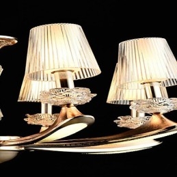 Lampadario classico/tradizionale in lega di zinco e metallo con cristallo, 8 luci E12/E14